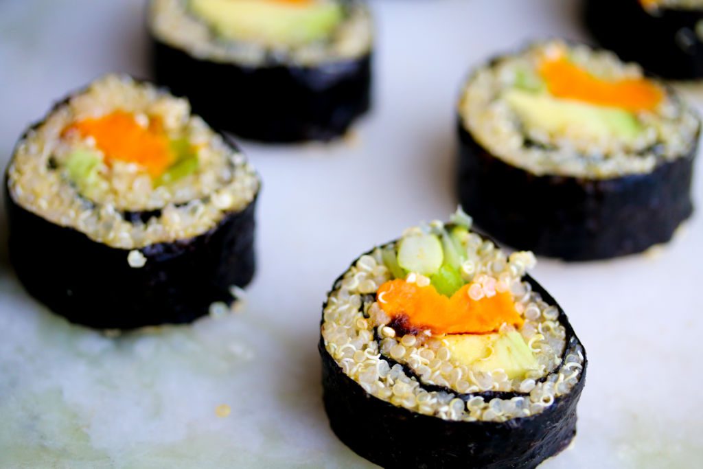 Einfalt og ómótstæðilegt kínóa sushi